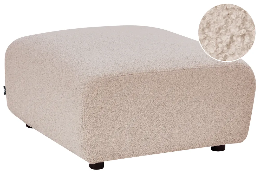 Ottomane KIVVIK Bouclé Beige