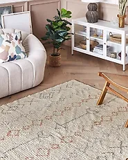 Rug DISPUR Beige 140 x 200 cm Cotton_1184287