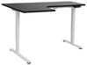 Eckschreibtisch elektrisch höhenverstellbar DESTINES 160 cm 109 cm Schwarz / Weiß linksseitig