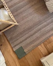 Teppich AMRAVATI Beige / Grün 160 x 230 cm Jute_1071339