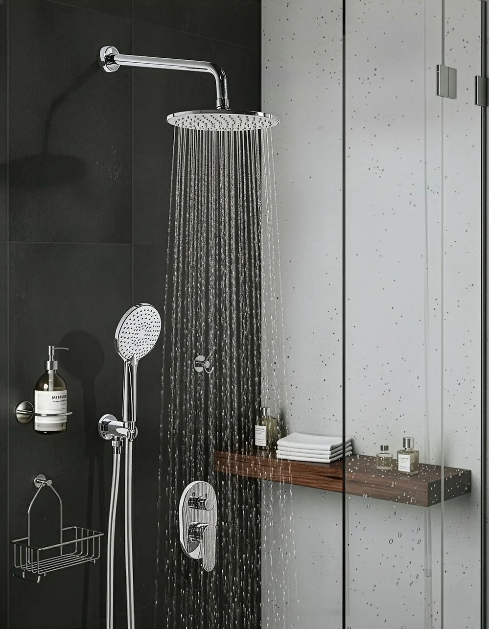 Einbau-Duschset mit Regendusche TINGUIRIRICA Silber_1179081