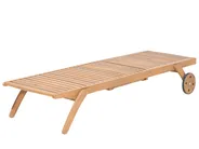Sonnenliege CESANA mit Relaxfunktion Akazienholz Hellbraun_691173