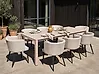 Ausziehbarer Gartentisch ARDESIO 160/220 cm 90 cm Metall Beige