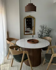 Esstisch ALBINA Weißer Marmor 120 cm 120 cm_1018032