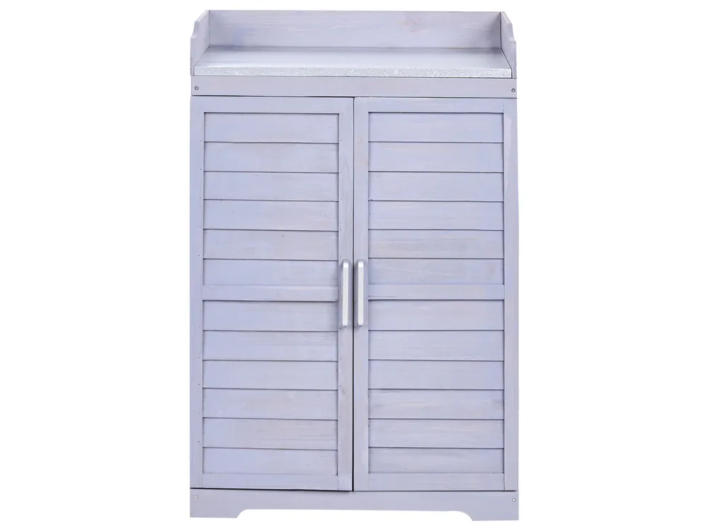 Pflanztisch TEREVILLE 67 cm 100 cm Tannenholz Grau_1041667