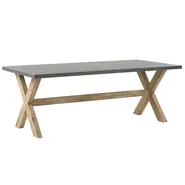 Gartenmöbel Set mit Bänken und Hockern 8-Sitzer OLBIA Beton Grau_771441