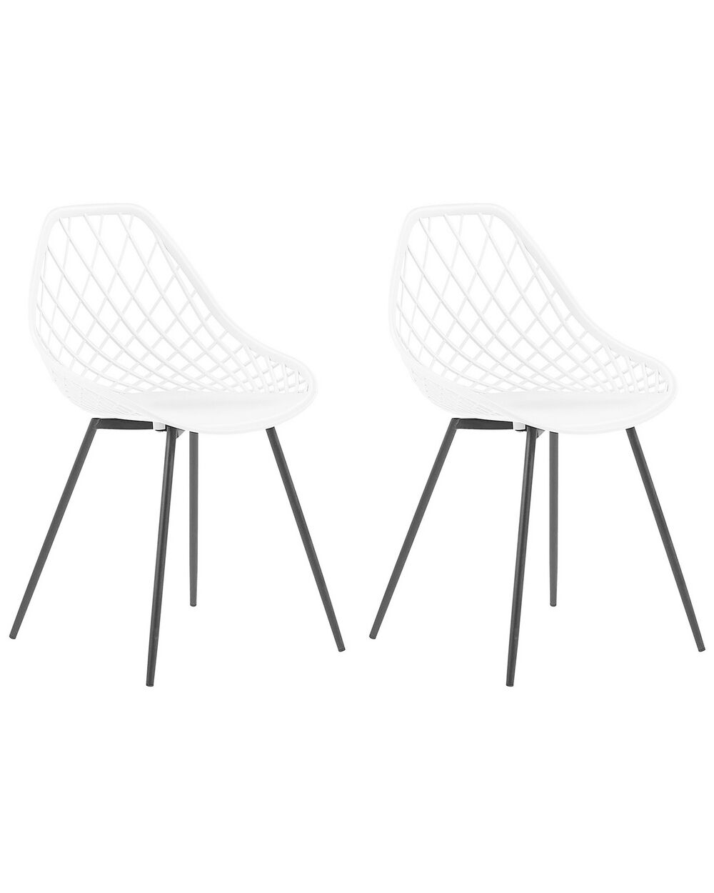 Set van 2 eetkamerstoelen CANTON Wit