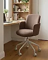 Bürostuhl DRYDEN Cord Braun
