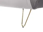 Schlafsofa 2-Sitzer VESTFOLD Samtstoff Grau_808804