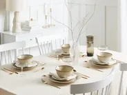 Tafelservice 24-teilig CHERVIL Steinzeug Hellbeige_1002410