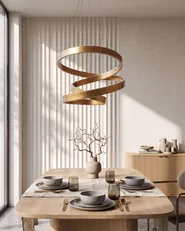 LED Pendant Lamp WANLI Metal Gold_1149675