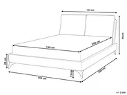 Bett mit Lattenrost Cord MELLE 140 x 200 cm Hellbeige_882194