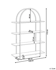 4 Tier Bookcase FREMANTLE 173 cm Beige_1187986