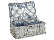 Picknickkorb FIGUE Geflecht Grau_964289