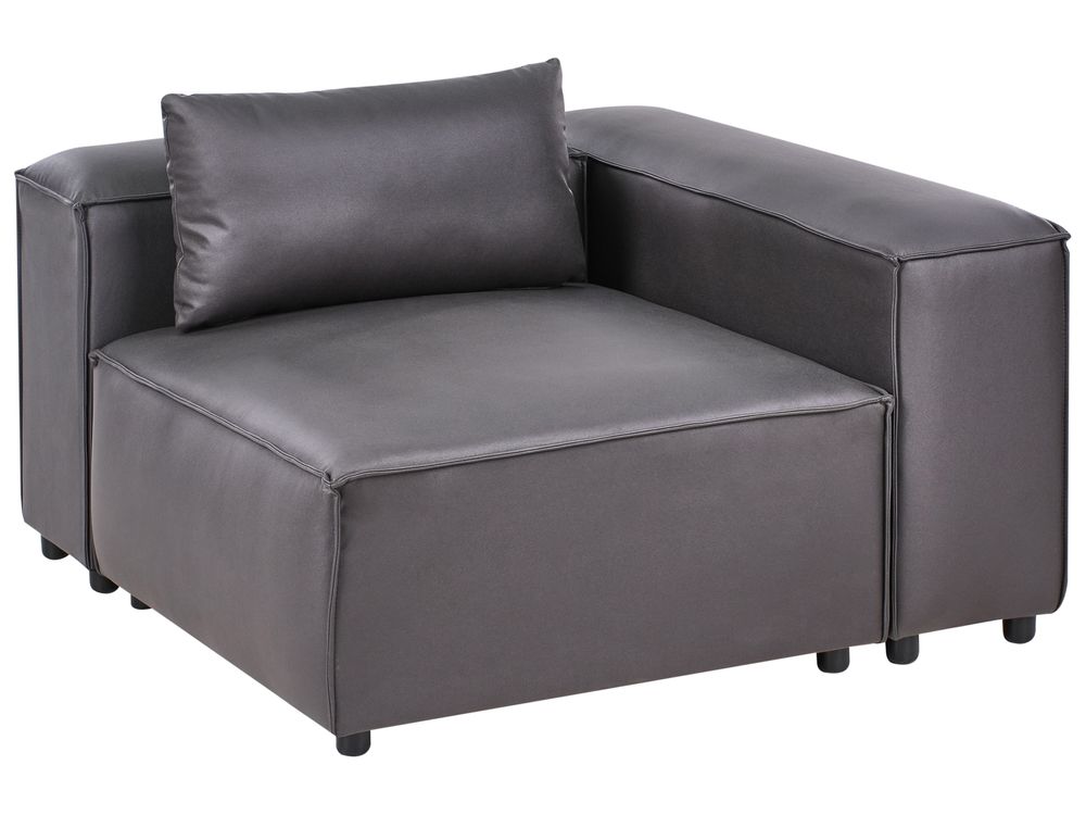 Corner Seat BRANDE Fabric Black Symmetrical