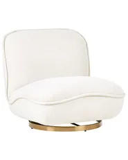 Swivel Armchair MUREN Fabric Off-White_1072922