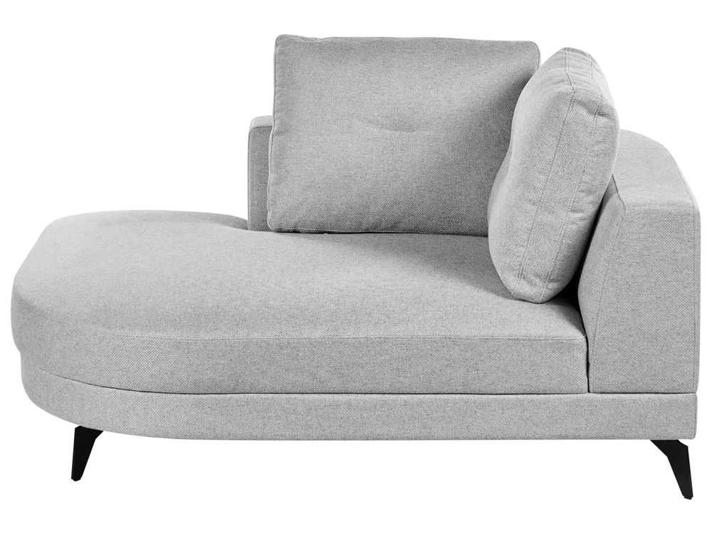 Chaise Longue YURI Faux Linen Grey