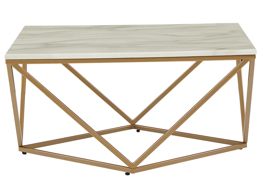 Couchtisch MALIBU Marmor Optik / Gold