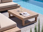 Lounge Set mit Tisch 5-Sitzer MARETTIMO zertifiziertes Akazienholz Beige_1154142