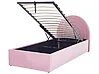 Kinderbett mit Stauraum ANET Samtstoff Rosa 90 x 200 cm