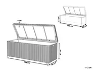 Aufbewahrungsbox MODENA 126 cm 46 cm Polyrattan Taupe_776509