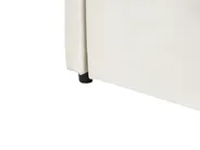 Ausziehbett Samtstoff CHAVONNE 90 x 200 cm Cremeweiß_1069384