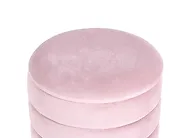 Set of 2 Storage Pouffes GARLAND Velvet Pink_772415