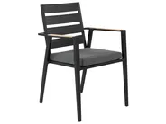Gartenmöbel Set 4-Sitzer OLMETTO/TAVIANO inkl. Kissen Metall Schwarz_846071
