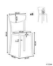 Set of 8 Dining Chairs VIESTE Dark Grey_861709
