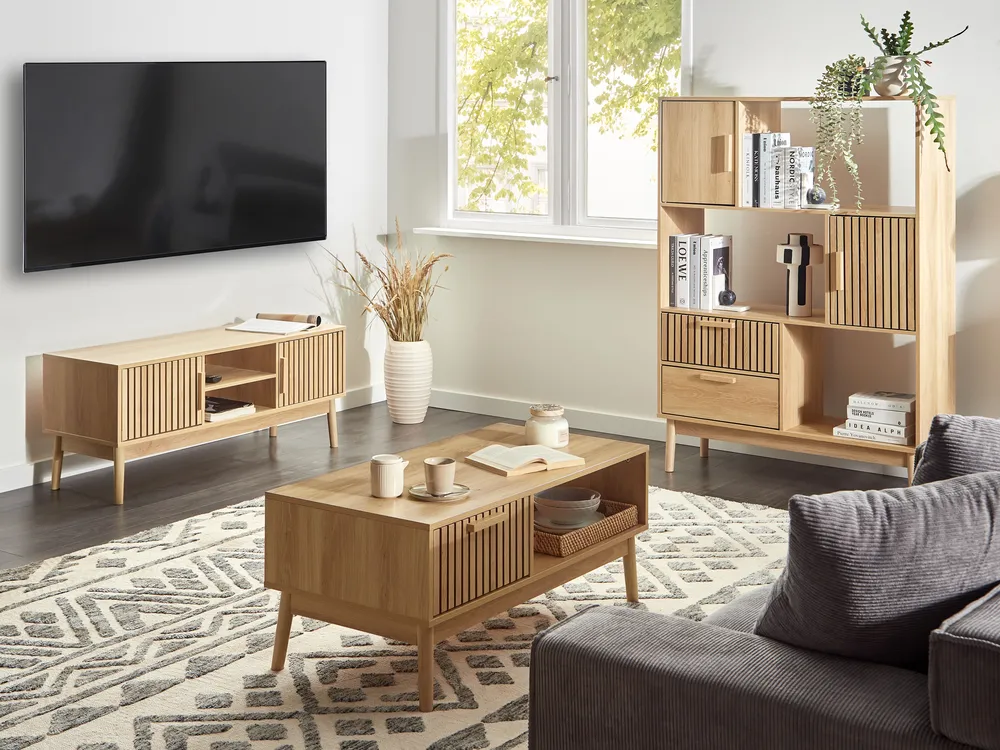 TV Stand LYNWOOD Light Brown_945806