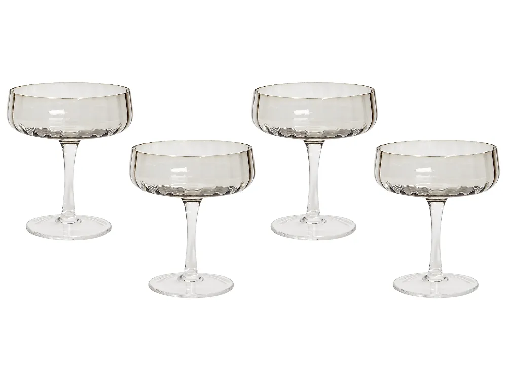 Champagnerschalen 4er Set QUARTZ 170 ml Grau