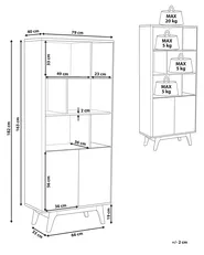 Regal COLUMBUS 182 cm Braun / Weiß_772033