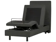 Bett verstellbar Stoff DUKE II 80 x 200 cm Dunkelgrau_987331