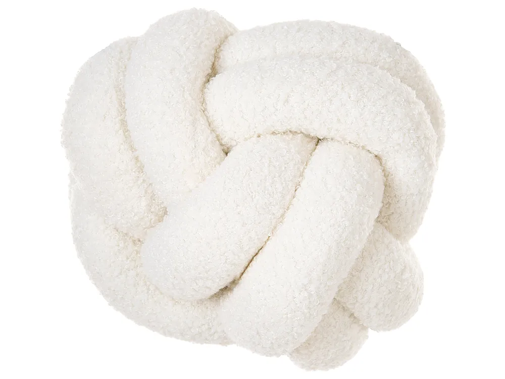 Throw Cushion MALNI 19 x 19 cm Boucle Off-White Solid_1199435