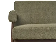 Sofa 2 Seater TAMRE Boucle Green/ Dark Brown_985237
