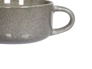Tassen 8er Set mit Untertellern COSTMARY Steinzeug Grau_986473