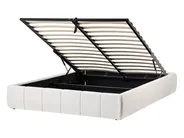 Ottoman Bed without Headboard GENAS Boucle Off-White 140 x 200 cm (EU Double)_1070366
