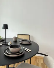 Tafelservice 16-teilig NUTMEG Steinzeug Schwarz / Beige_1081470