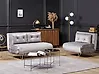 Sofa Set 3-Sitzer VESTFOLD Samtstoff Grau