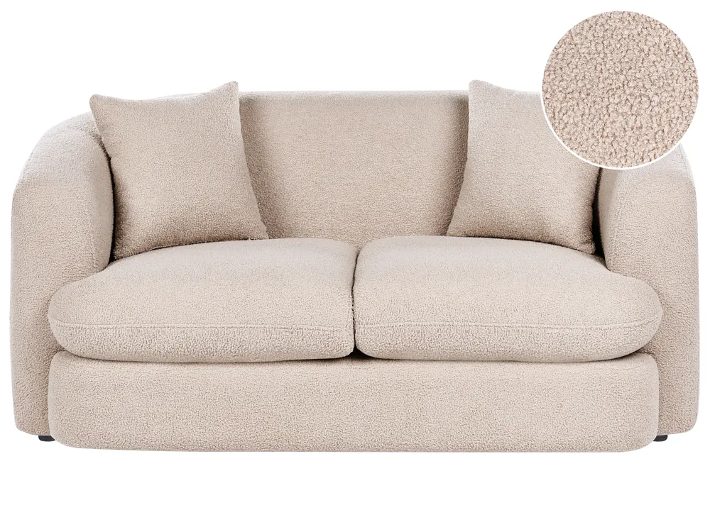 Sofa 2-Sitzer HUSBY Bouclé Beige