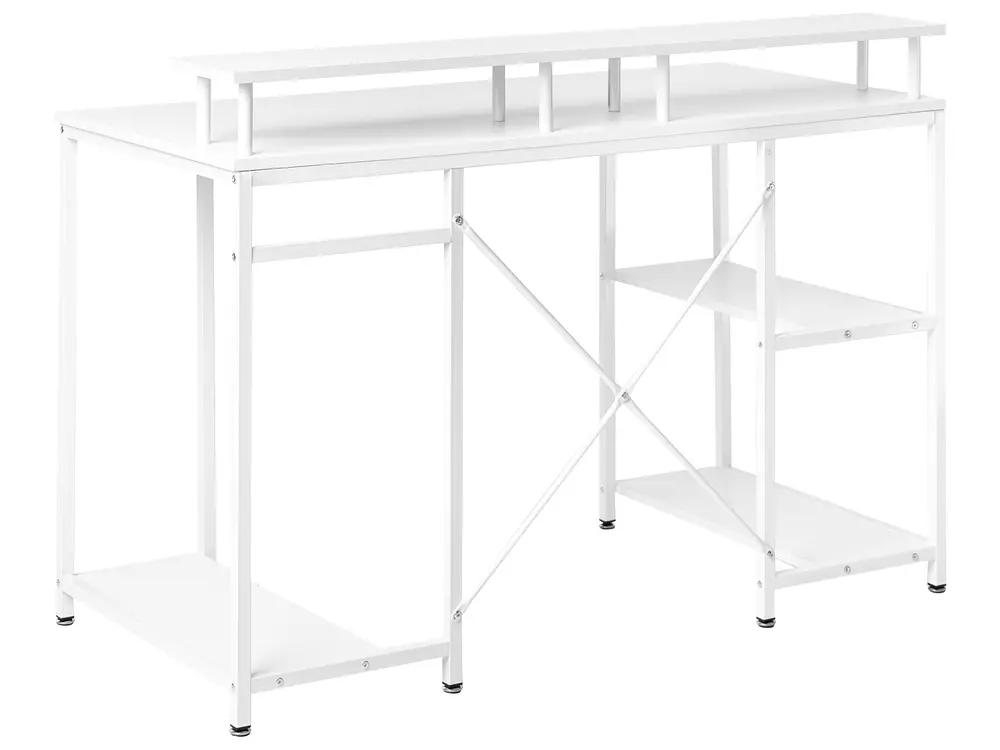 Schreibtisch CADDO 120 cm 60 cm mit Fächern Weiß_1044295