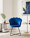 Sessel LOVELOCK Samtstoff Marineblau