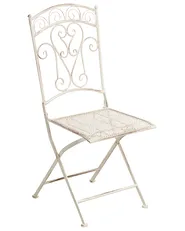 Gartenstuhl 2er Set JUINA klappbar Metall Hellbeige_1002386