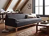 Sofa 3-Sitzer SOSJO Stoff Schwarz