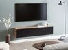 Wandmontierter TV-Schrank GLADSTONE Braun / Schwarz