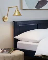 Set of 2 Wall Lamps NARVA Adjustable Metal Gold_879613