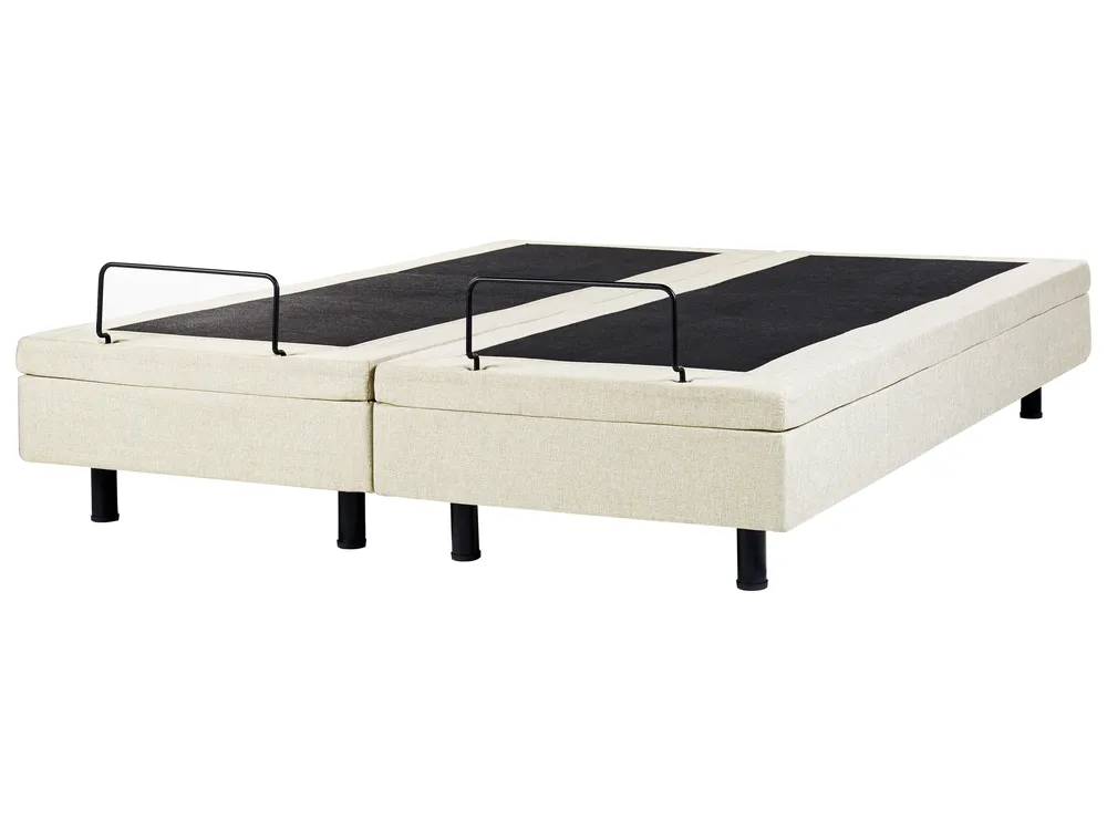 Adjustable Bed without Headboard Fabric DUKE II 180 x 200 cm (EU Super King) Beige_988282