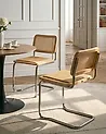 Esszimmerstuhl 2er Set CORDOVA Rattan Hellbraun