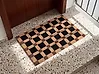 Fußmatte VILLASIS Beige / Schwarz 60 x 90 cm Kokosfasern