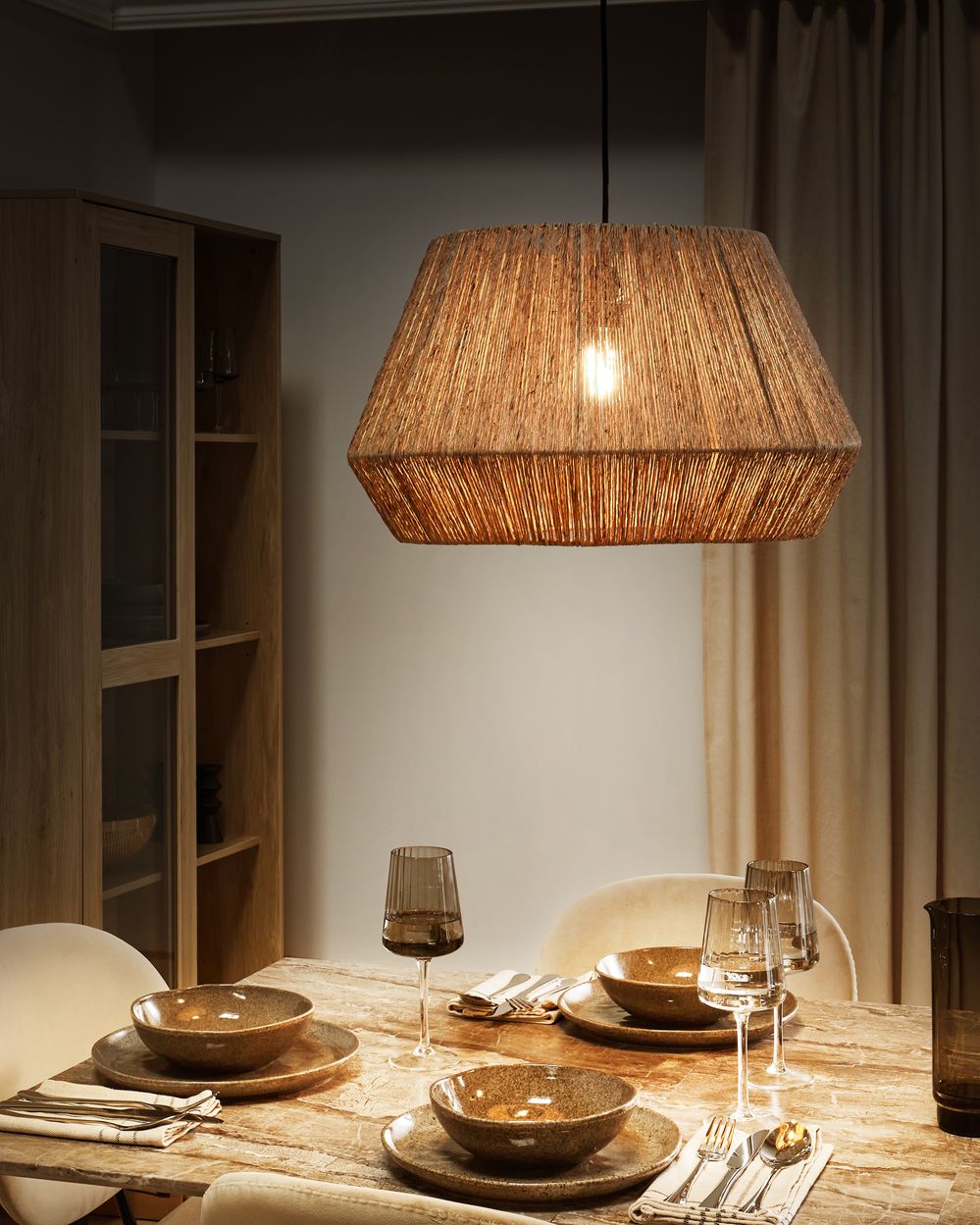 Lampe suspension BIRAU Jute Naturel